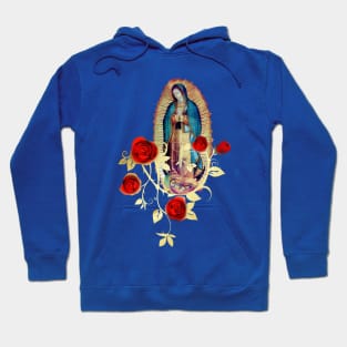 Our Lady of Guadalupe Virgen Maria Tilma Red Roses 120 Hoodie